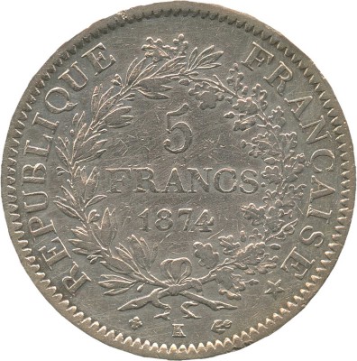 5 франков 1874 года